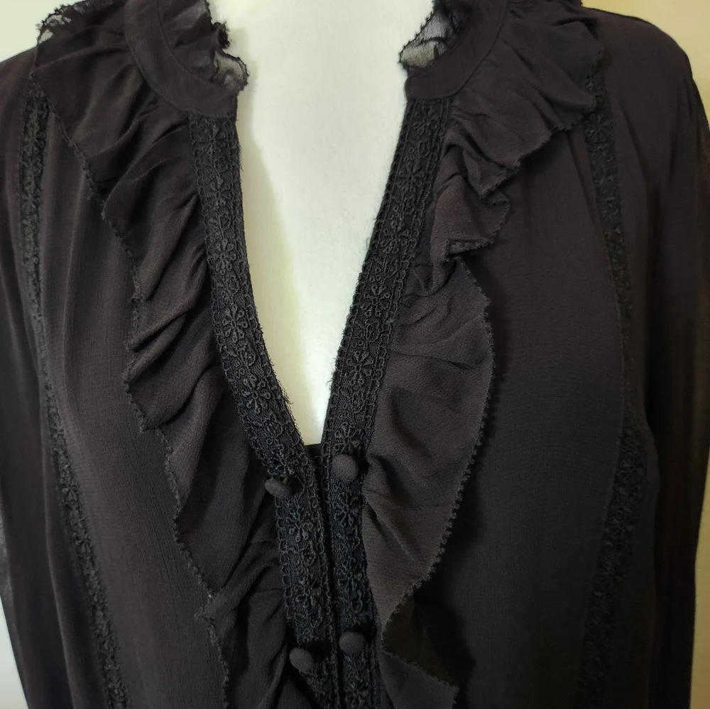 NEW NWT Laia Anthropologie Black Top Size XL - Picture 6 of 9